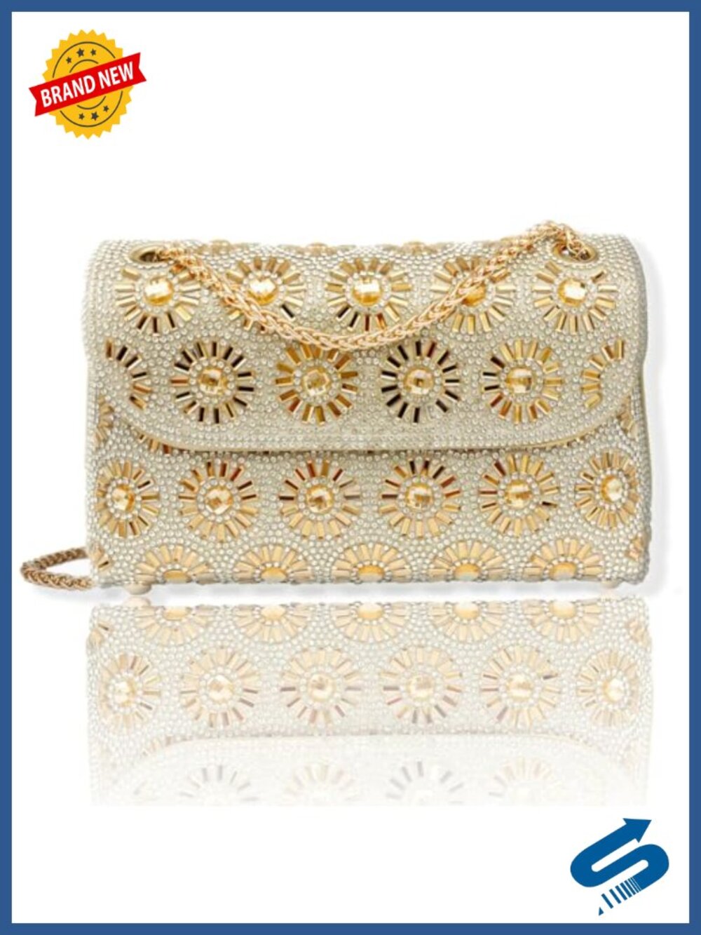 Rhinestone Crystal Clutch Evening Bag Sparkling Wedding Prom Purse